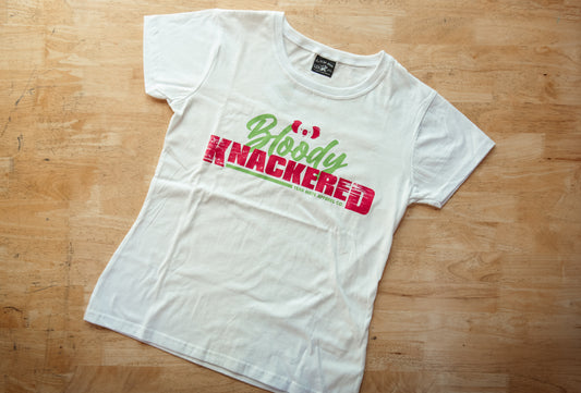 Bloody Knackered Tee Ladies - White