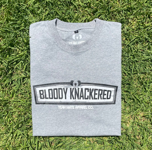 Bloody Knackered Tee - Grey Marle