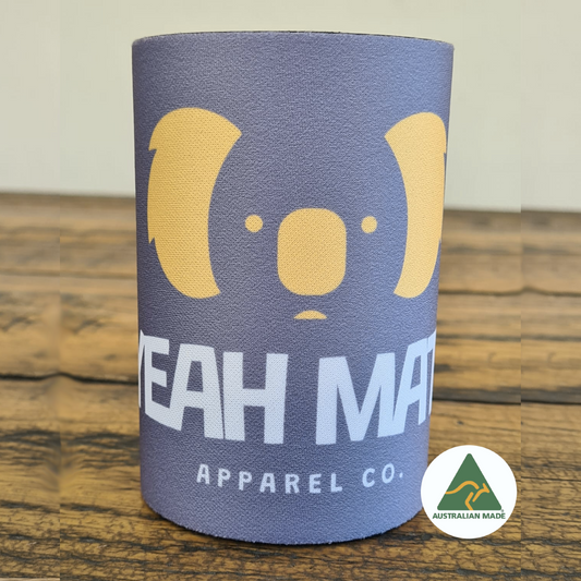 Yeah Mate Original Logo Stubby Holder - Grey